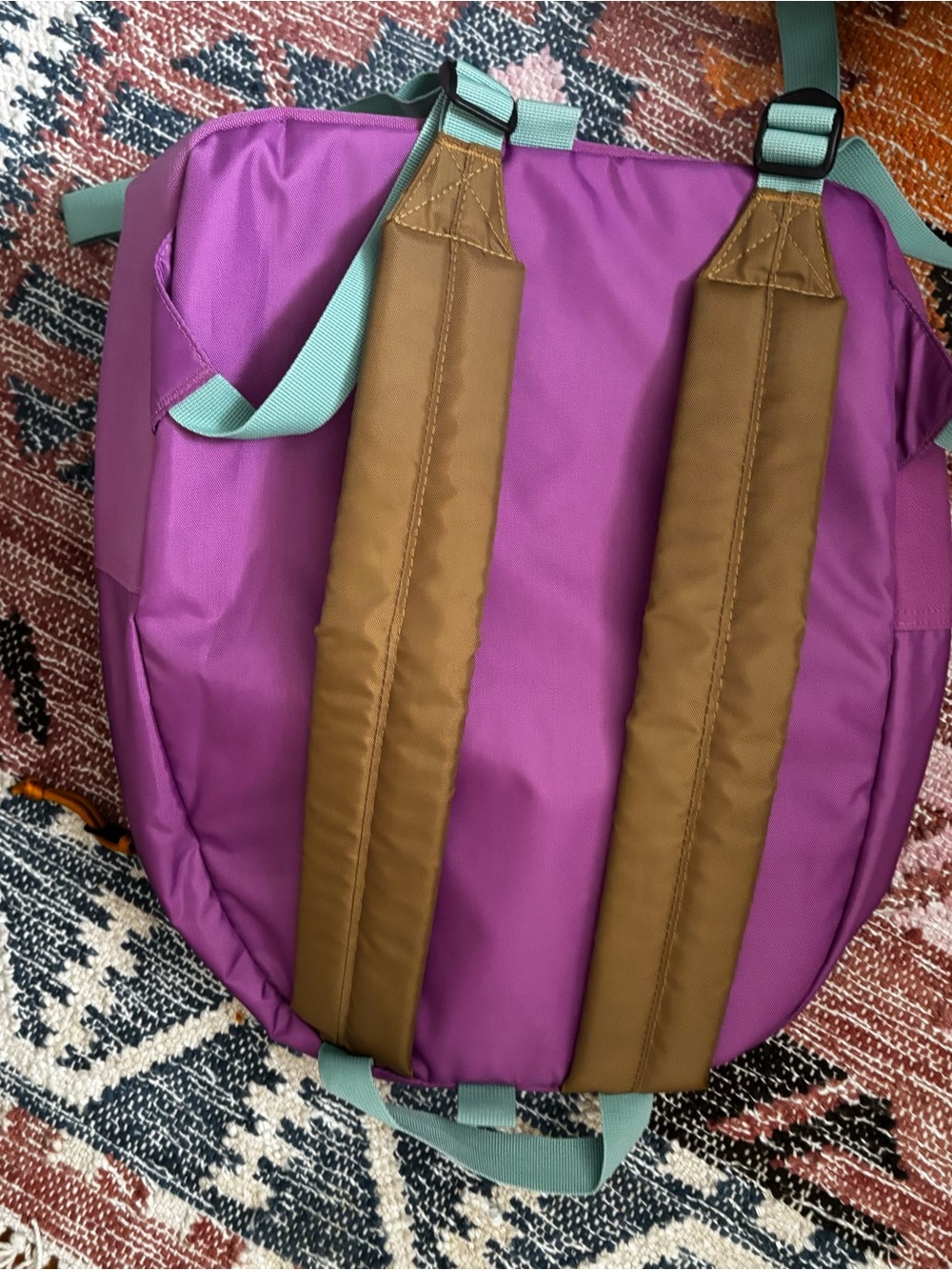 NEW! Topo Designs Purple, Brown & Navy Daypack with Teal Straps - Picture 2 of 5